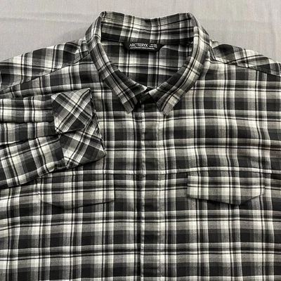 Camisa a Cuadros de Franela Arc'teryx Gryson Para Hombre 2XL Manga Larga Botón a Presión Foto 1 de 4