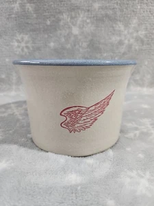 Red Wing Steinzeug kleine Schüssel Topf blauer Rand 4" hoch 6" breit - Bild 1 von 9