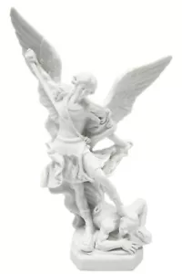 Statua statuina religiosa cattolica 11" San Michele Arcangelo scultura - Foto 1 di 3