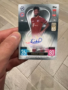 Karta Topps Kingsley Coman AC-KC - autograf unikatowy - Zdjęcie 1 z 3