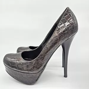 Call It Spring Women's Croc Inspired Platform High Heels, Brown, Size 6, NEW - Bild 1 von 12