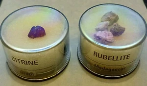 Edelsteine Citrin aus Brasilien - Rubellit aus Madagaskar in rd. Wanne H2,5cmB3,5cm - Bild 1 von 1