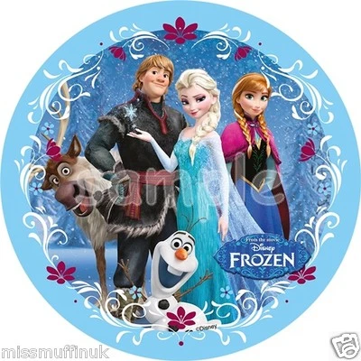 Essbar Tortendeko Frozen Eiskönigin Tortenaufleger NEU backen Party Deko Anna - Bild 1 von 4