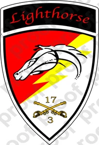 AUFKLEBER US ARMY UNIT 3rd Squadron 17th Cavalry - Bild 1 von 1