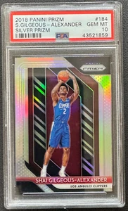 Tarjeta de 10 Panini Prizm Silver Prizm #184 2018 Shai Gilgeous-Alexander Rookie PSA - Imagen 1 de 2