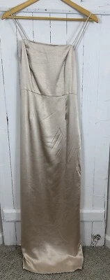 Nasty Gal новый с Ярлыками женская SZ 6 макси скольжения платье светло-серый квадратный вырез разрез назад кромки - Изображение 1 из 4