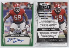2023 Leaf Draft Auto Green Broderick Jones #BA-BJ1 Rookie Auto RC