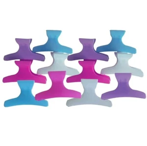 12pk Pinzas de Plástico Tono Pastel Salón Peluquería Pinzas para el Pelo Abrazaderas 8 cm - Imagen 1 de 6