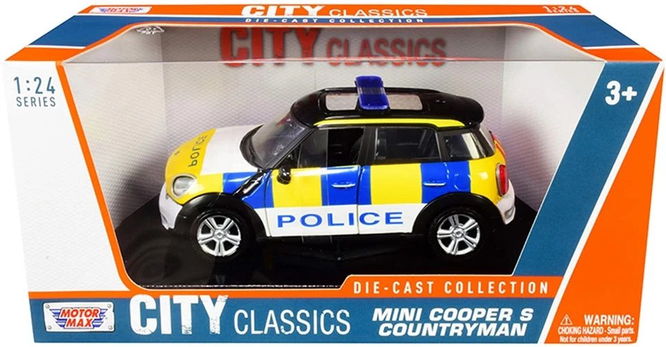 Motormax City Classics 1:24 Scale Mini Cooper S Countryman Police Car - Image 1 of 1