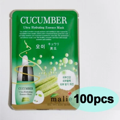 100pcs MALIE CUCUMBER Face Mask Packs Sheet 0.88oz Moisture Cooling EXPRESS SHIP - Image 1 of 4