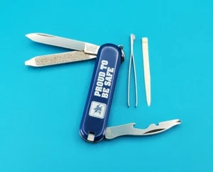 Victorinox Rally Blue Swiss Army Knife Multi Tool! PROUD TO BE SAFE - Picture 1 of 8