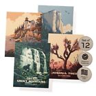  Paper - Assorted Vintage National Parks Greeting 12-Count Explore America