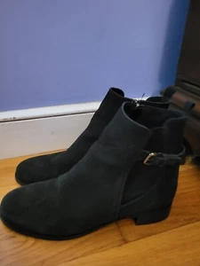 La Canadienne Black Suede Ankle Boots Size 10 - Picture 1 of 5