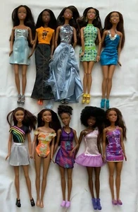 10 x AA African American Mattel Barbie Dolls including Bend Leg - Picture 1 of 4