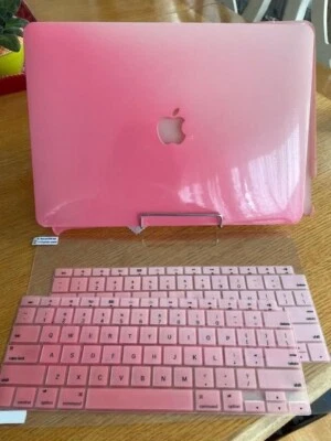 Nuevo Air 13" Mac Estuche Rígido Rosa Antipolvo Puerto Enchufes y Cubierta Teclado -A1932/A219 Foto 1 de 4