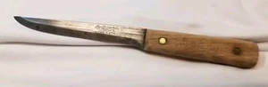 Vintage Ontario Knife Co USA Butcher Carving Wood Handle Carbon Steel Blade 10+" - Picture 1 of 20