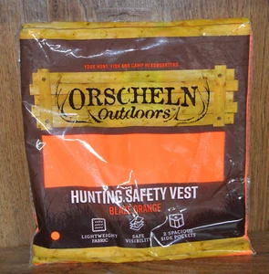 New Blaze Orange Hunting Safety Vest Lightweight with Zipper XL/2XL - Picture 1 of 2