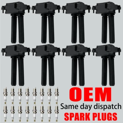 Bobina de encendido 8X OEM y bujía de iridio 16X para Dodge Ram Durango Jeep UF504 Foto 1 de 4