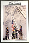 September 11 Vintage poster 9-11 911 firemen with flag large 24 / 36