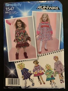 Simplicity Pattern 1547 Toddlers/Child Dress Ruffles Girls Sizes 1/2 - 3 - Picture 1 of 2
