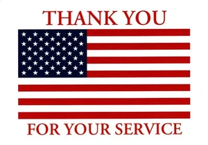 Veteran Veterans Day Thank You For Your Service God Bless Military Greeting Card - Picture 1 of 3