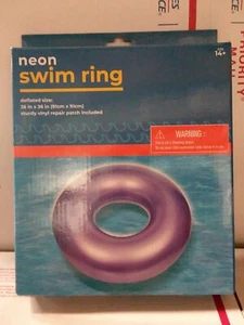 Inflatable Pool Float Swim Ring Neon Purple New in box - Picture 1 of 4