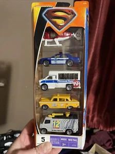 2006 Mattel,Inc. 5 Car Matchbox Superman Vehicle Set Die Cast DC Comics Unopened - Picture 1 of 2