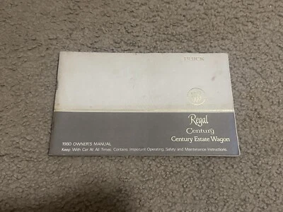 Buick Regal Century 1980 Estate Wagon manual del propietario Foto 1 de 2
