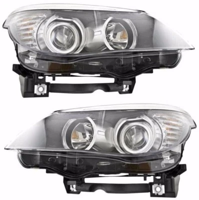 BMW 5 SERIES E60 2008-2010 HALOGEN ONLY HEADLIGHTS HEAD LIGHTS LAMPS PAIR NEW Foto 1 de 4