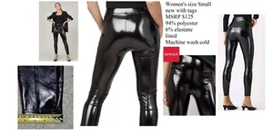 Spanx Shape Vegan Kunstleder Leggings Gr. Smal Classic Schwarz Vinyl Lack 20301 - Bild 1 von 1