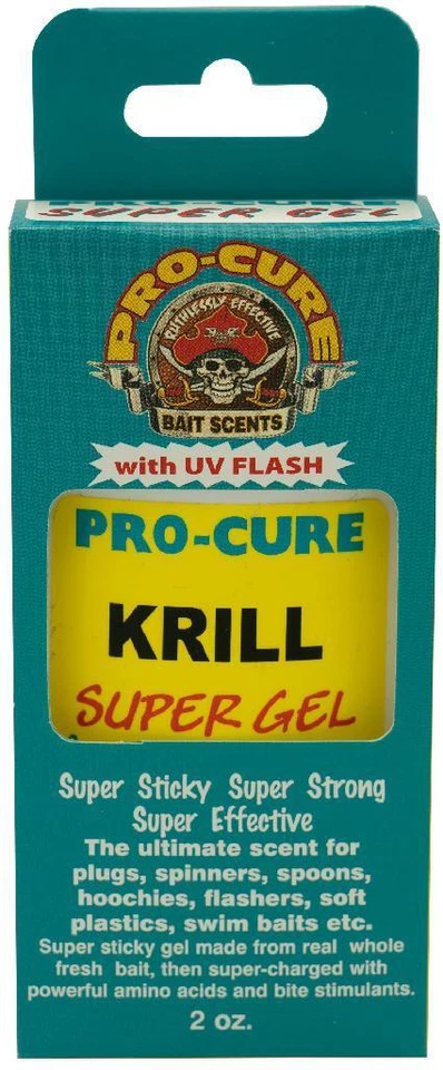 Pro-Cure Super Sticky Gel 2 oz Krill Fishing Scent Attractant w/UV Flash - Image 1 of 1