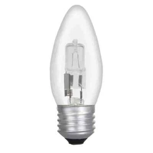 1x 18W (=24W) Dimmable Halogen Clear Candle Light Bulbs ES E27 Screw Lamps - Picture 1 of 2