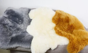 Tappeto pelliccia di agnello vera pelle di pecora 90x60 a 170x140 cm - Foto 1 di 15