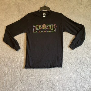 Thrasher Magazine T Shirt Skateboard San Francisco Long Sleeve Mens Small Black - Picture 1 of 15