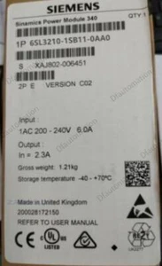 6SL3210-1SB11-0AA0 New SIEMENS SINAMICS S120 converter Power Module PM340 - Picture 1 of 1