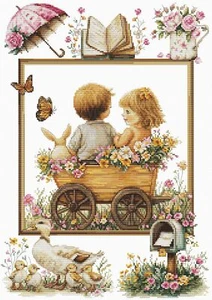 Luca-s Counted Cross Stitch Kit - The Adventures of The Little Ones B7043 - Picture 1 of 2