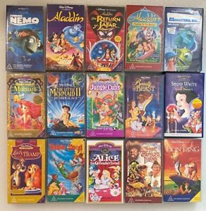 Disney VHS Tapes Bulk Lot of 15 Videos 