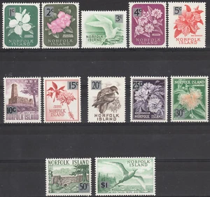 NORFOLK ISLAND 1966 Plants, Birds - set of mint, very lightly hinged stamps - Picture 1 of 1