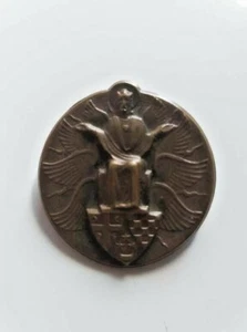 PRE-WAR KINGDOM YUGOSLAVIA VINTAGE BADGE PIN COAT OF ARMS - Picture 1 of 3