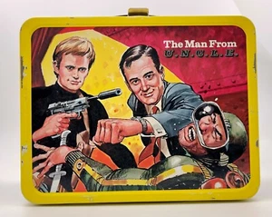 1966 VINTAGE THE MAN FROM U.N.C.L.E. LUNCH BOX WITH THERMOS THERMO - Picture 1 of 12