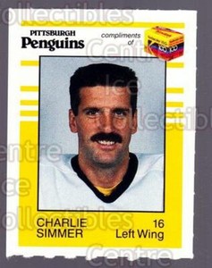 1987-88 Pittsburgh Penguins Kodak #23 Charlie Simmer