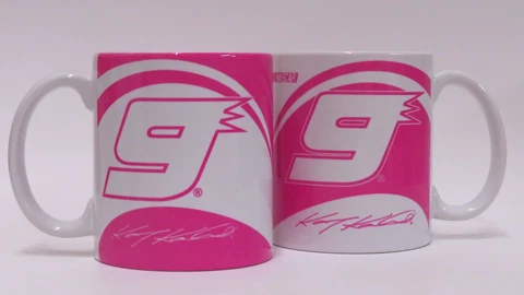KASEY KAHNE #9 Pink Breast Cancer Awareness 2 Piece NASCAR Coffee Mug Set Cover