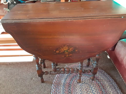 Antique Gated Leg drop leaf Table Cover