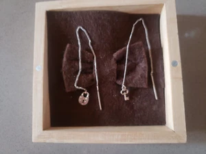 Sterling Silver lock and key threader earrings - Picture 1 of 2