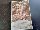 Vintage People Carrying Baskets Near Falls Scenic Rppc Photo Postcard