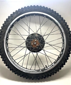 1981 Suzuki DS125 Front Wheel & Tire 54110-29300 55100-40200 - Picture 1 of 6