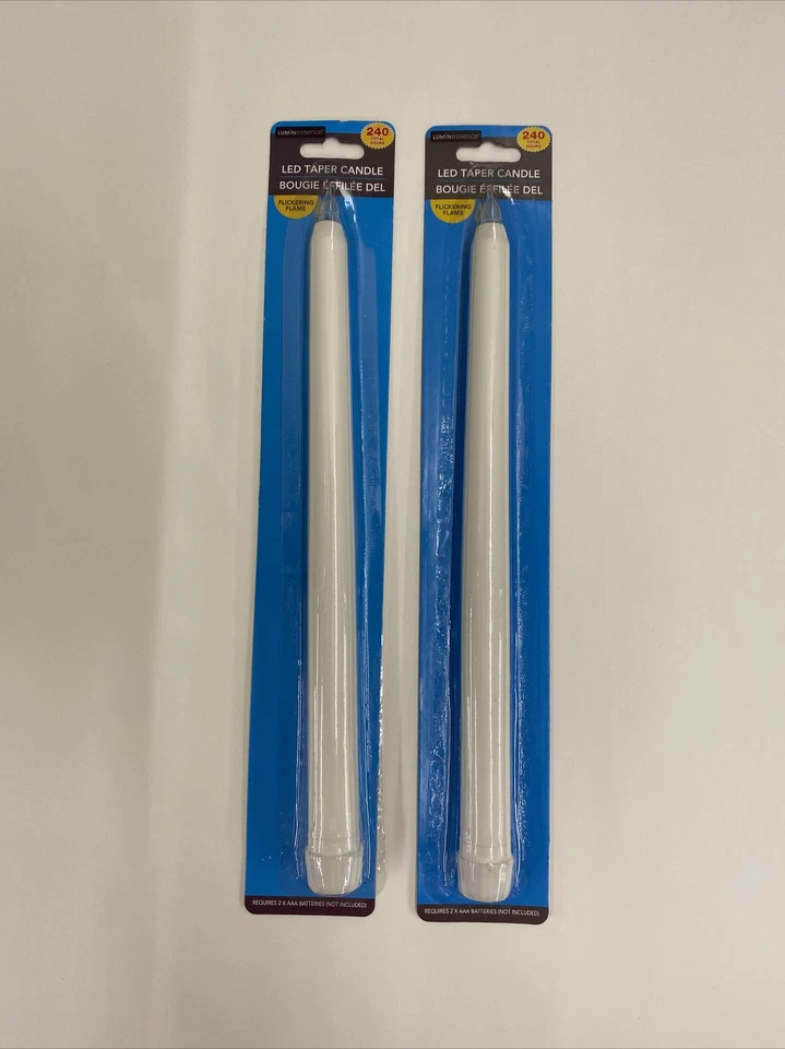 2PK Luminessence Flameless LED Taper Candles 10¼" 240 hours Flickering Flame - Image 1 of 1