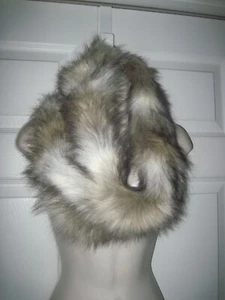 Express Winter Neck Warmer Faux Fur Accessory Beige White Black NWT - Picture 1 of 13