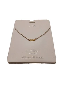 New Lumiela "Lisa" Personalized Necklace Nickel Free Gold Color Inspirational - Picture 1 of 3