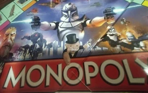 Star Wars Monopoly Board Game The Clone Wars 2008 Replacement Parts- Game Board - Picture 1 of 4